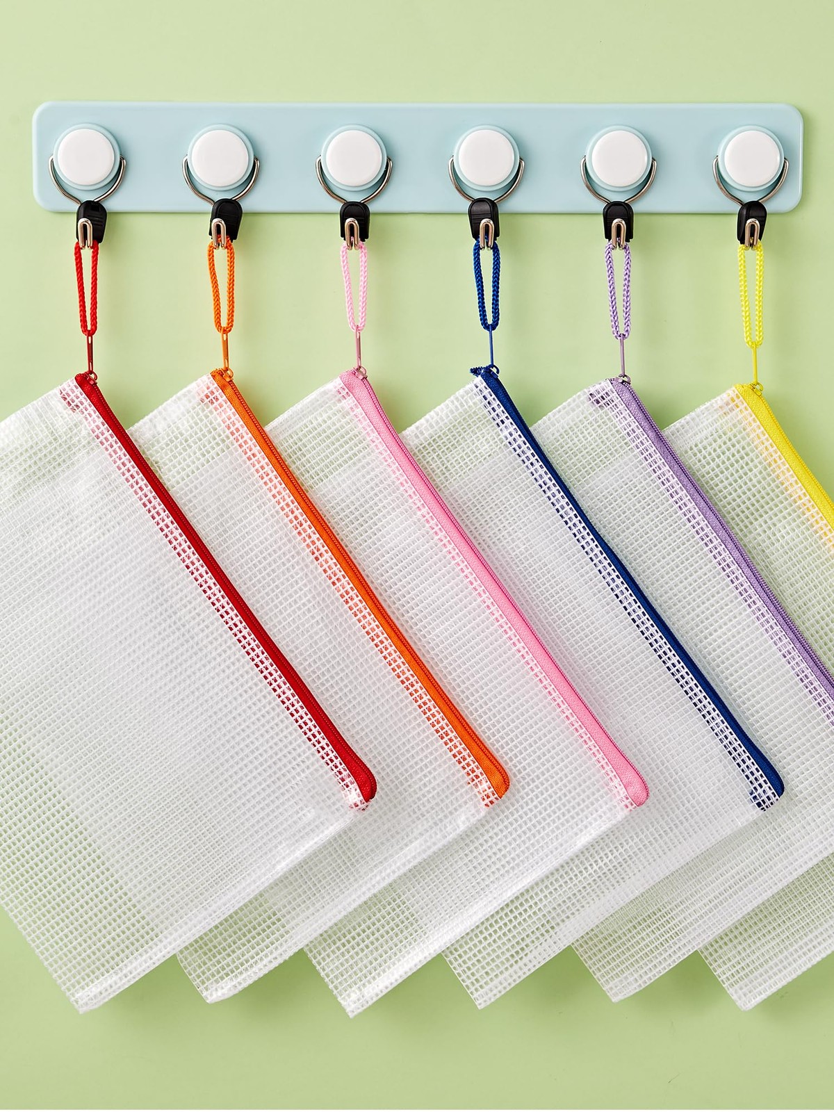 20 Pack 10 Colors Zipper Mesh Document Pouch, 6×9 Inch/A5, Plastic Water-Resi…