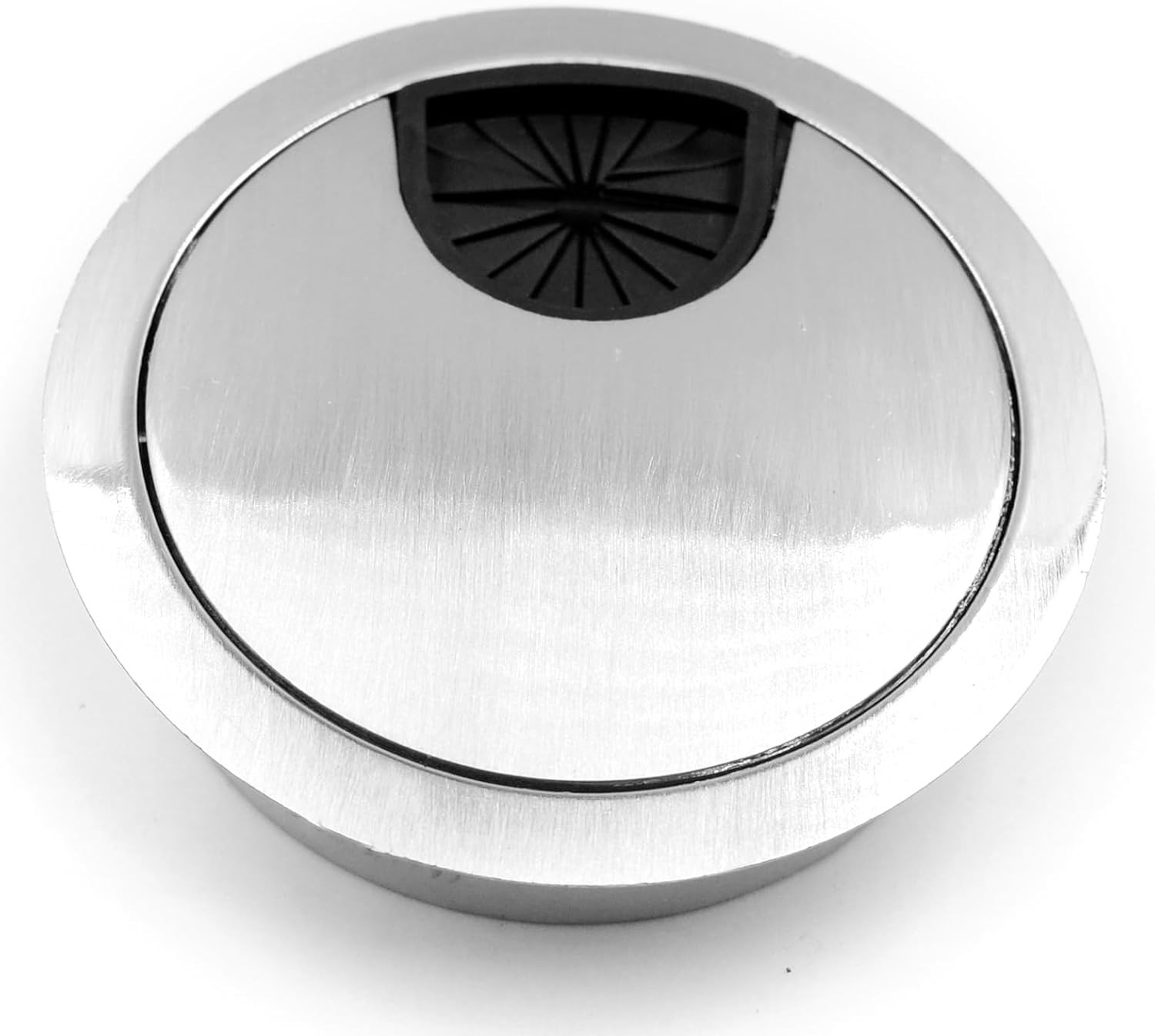 Jetland Desk Grommet for Wire Organizer – Brushed Silver, Fits 2″ Hole, GBS53, 2