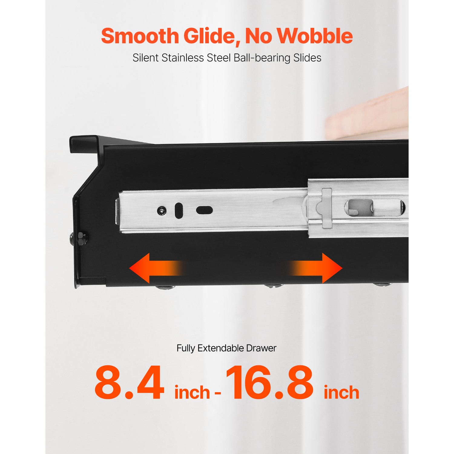 Uimoso 26-inch Slide-Out Under Desk Drawer for Home and Office Organization