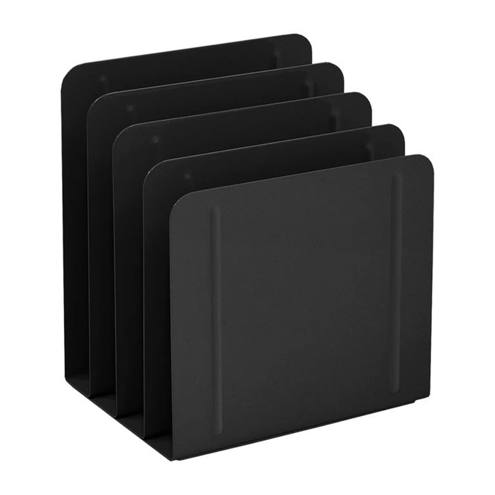 Acrimet 4-Section Vertical Metal File Sorter, Desktop 6 5/16 Inches, Black