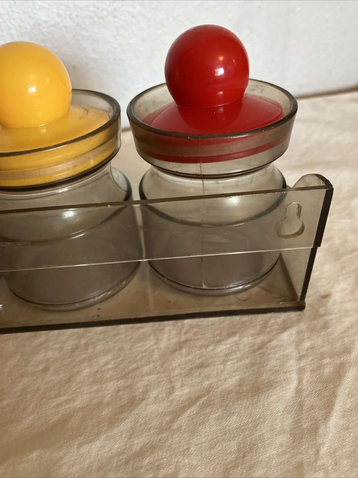Vintage Primary Colors Office Organizer Stationary Jar Set Rack Desk/Wall Mount
