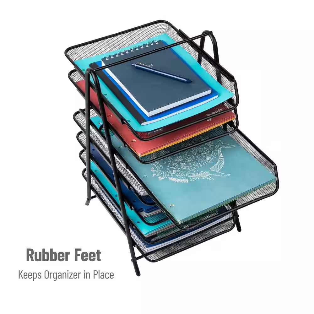 11.75 In. L X 13.75 In. W X 20 In. H 7-Tier Paper Tray, Desktop Organizer, File