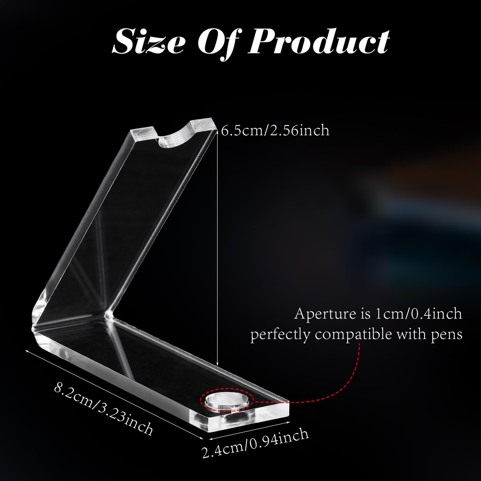 AIOMOB 4 Pieces Acrylic Pen Holder Display Stand Transparent Makeup Brush Rac…