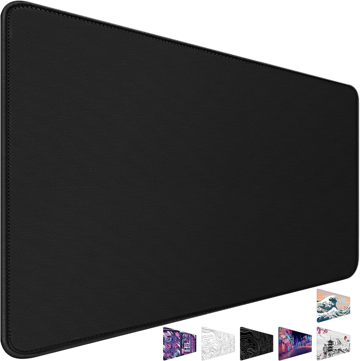 Large Mouse Pad, Desk Mat Office Pad Gaming 31.5×15.7×0.08, Black