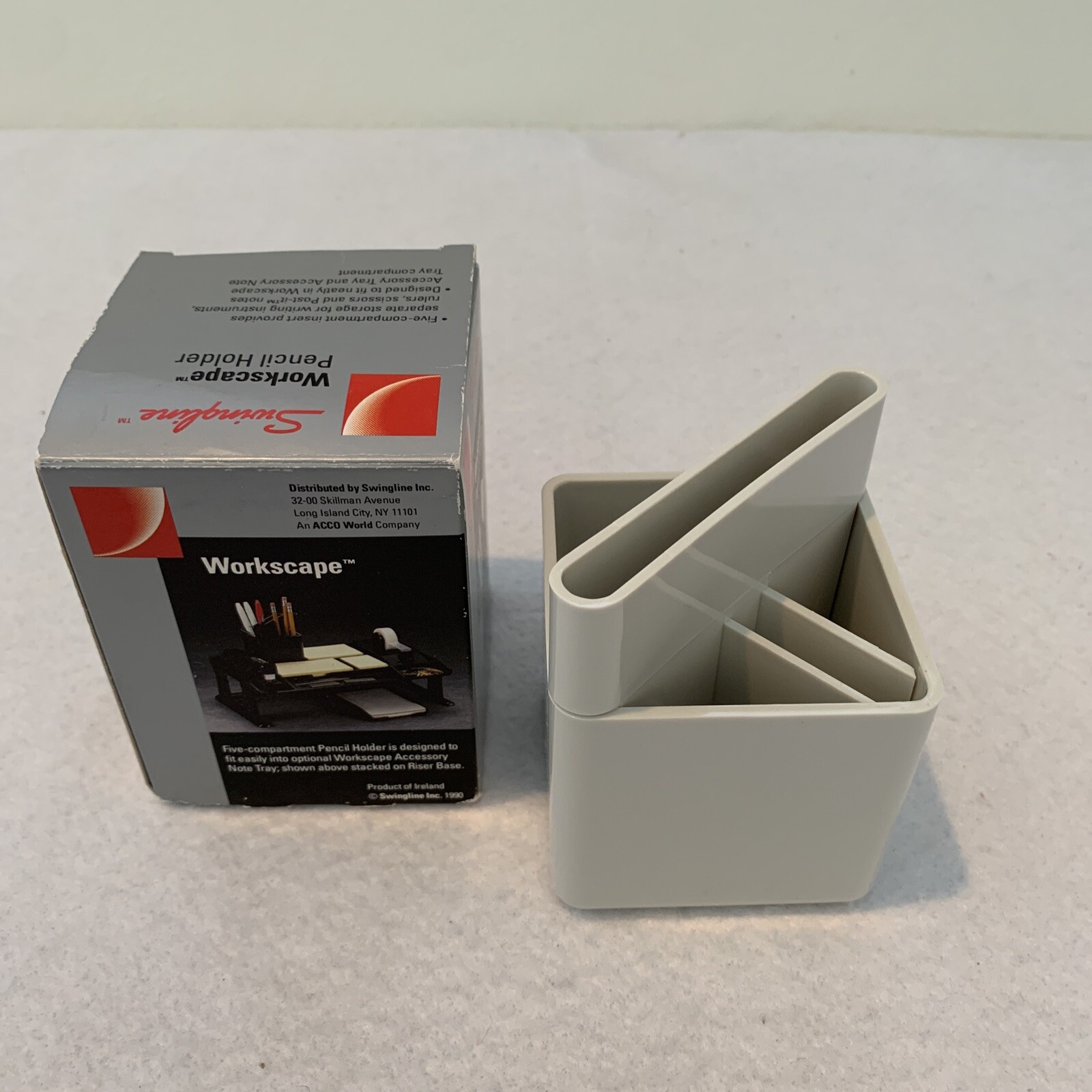Swingline Workscape Pencil pen Holder plastic square desktop organizer VINTAGE