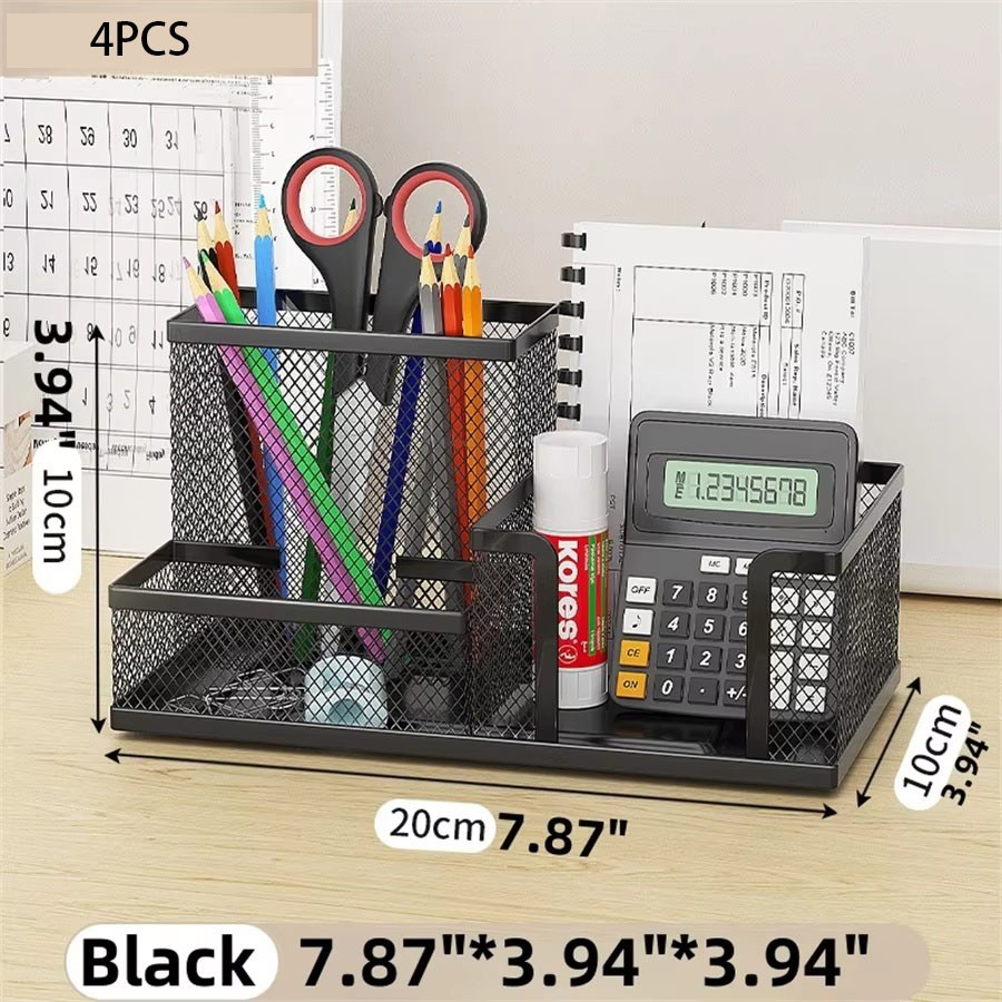 Desk Organizer Office Supplies Caddy Mesh Desktop Storage Pencil Holder