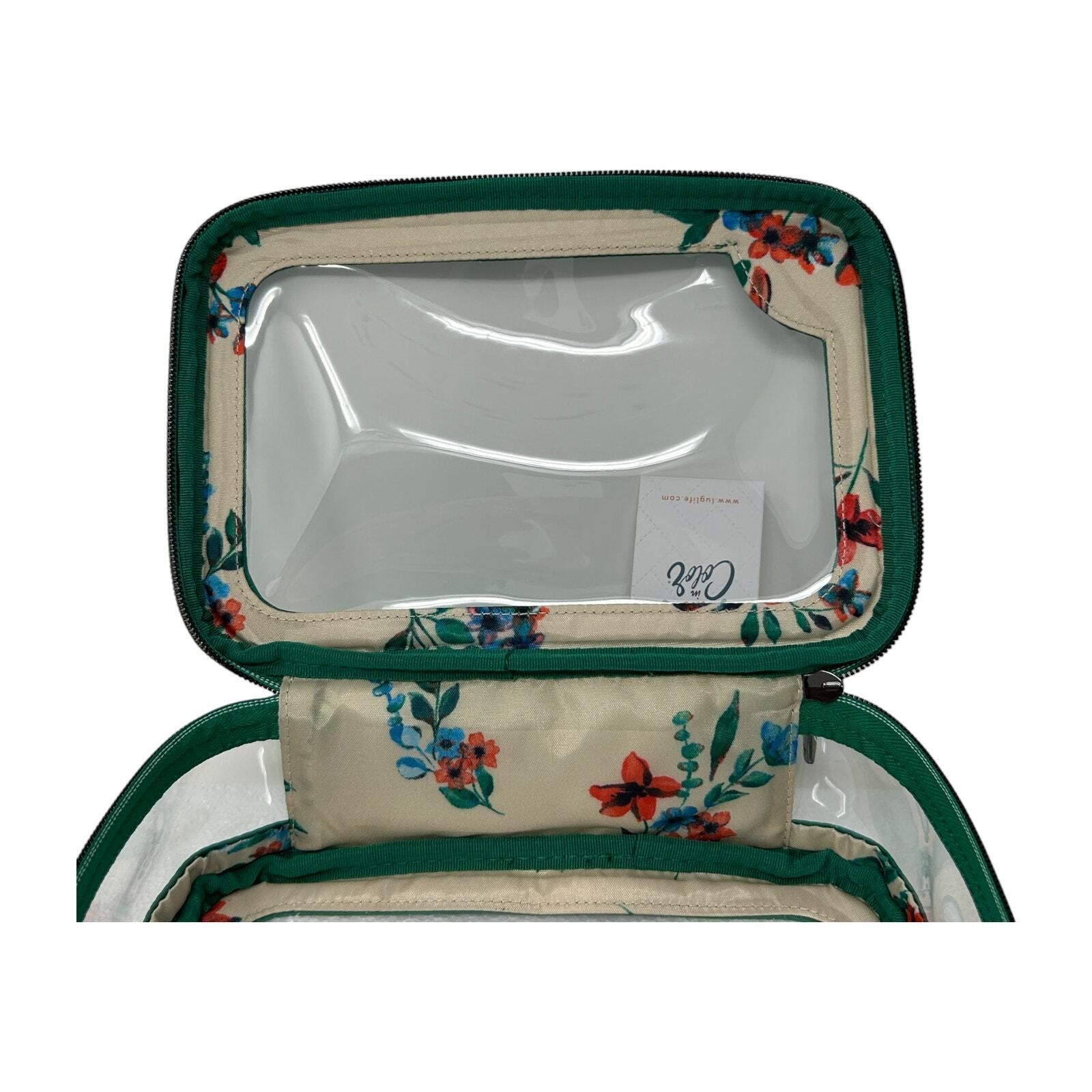 Lug Clear View Zip Storage Pouch Kelly Green Organizer Pencil Craft Desk Travel
