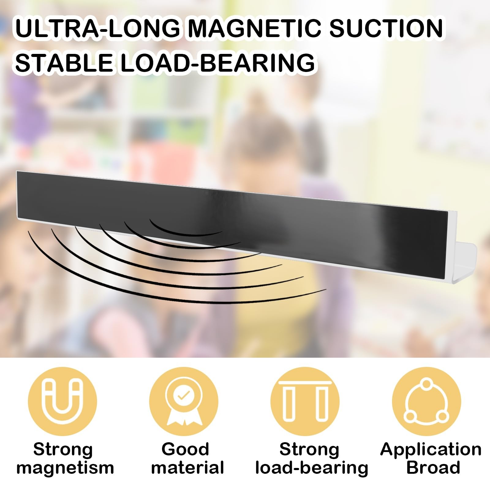 2 Pack Magnetic Book Shelf for Classroom, Strong 8.8lb Magnet Acrylic Whitebo…