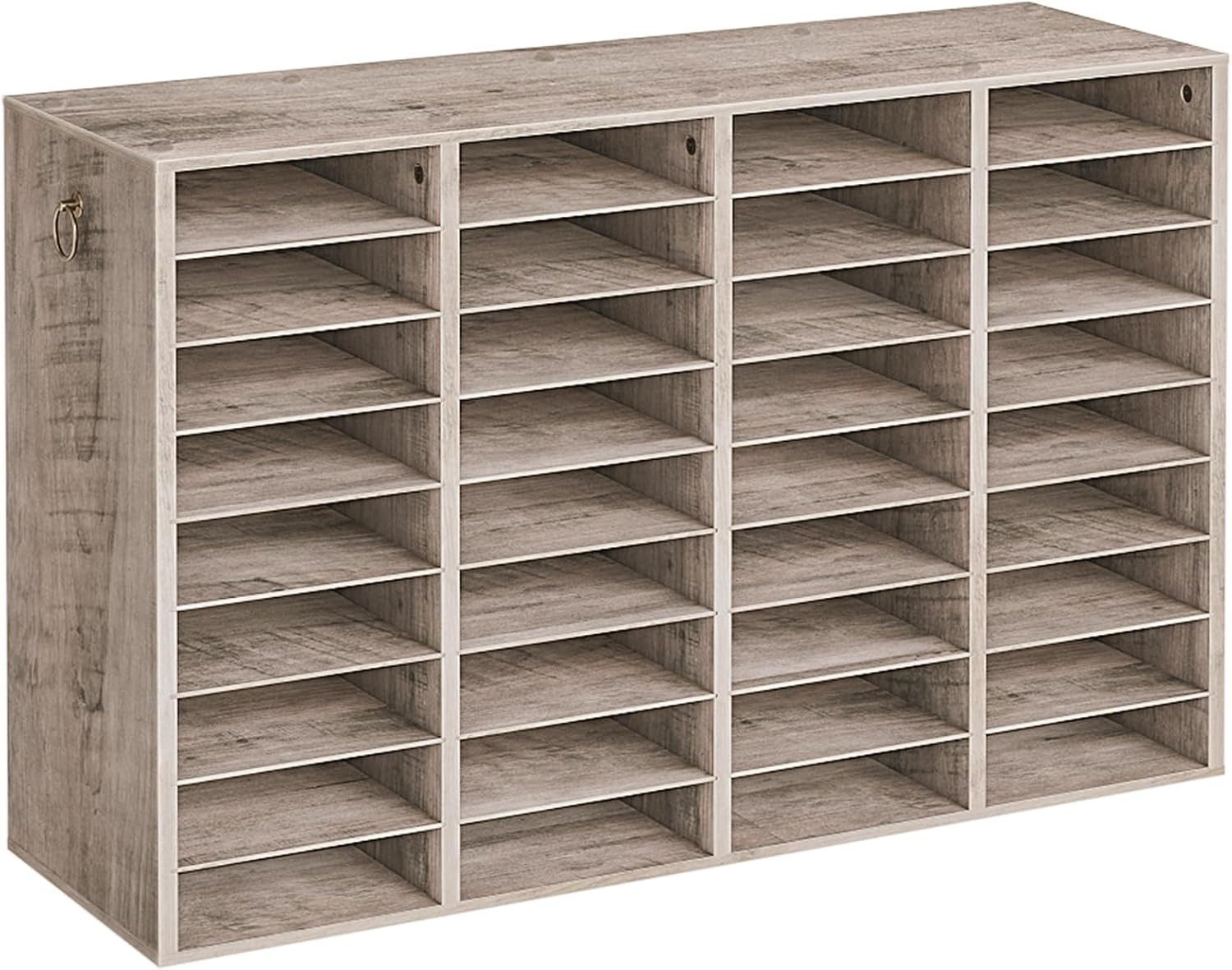 HOOBRO Wooden Literature Organizer, 36-Slot Mail Sorters, Removable Classroom Ma