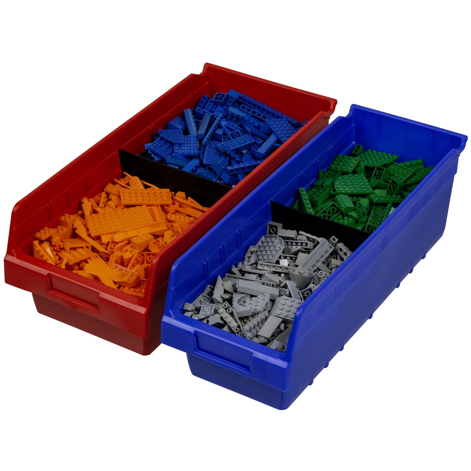 30098 Plastic Nesting Shelfmax Storage Bin Box 18inch X 6inch X 6inch Blue 10
