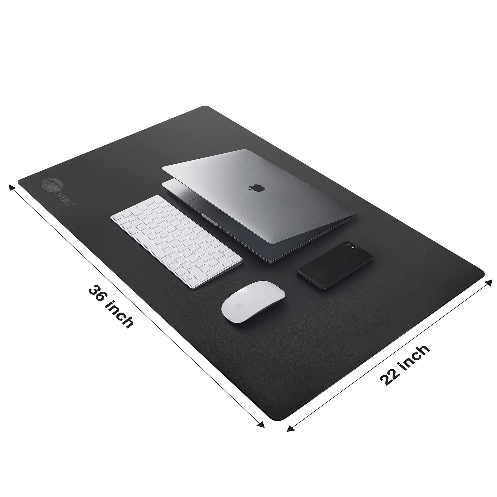 Siig Extra Large Desk Mat On Top Of Desk Blotter Protector – 36 X 22 Vegan