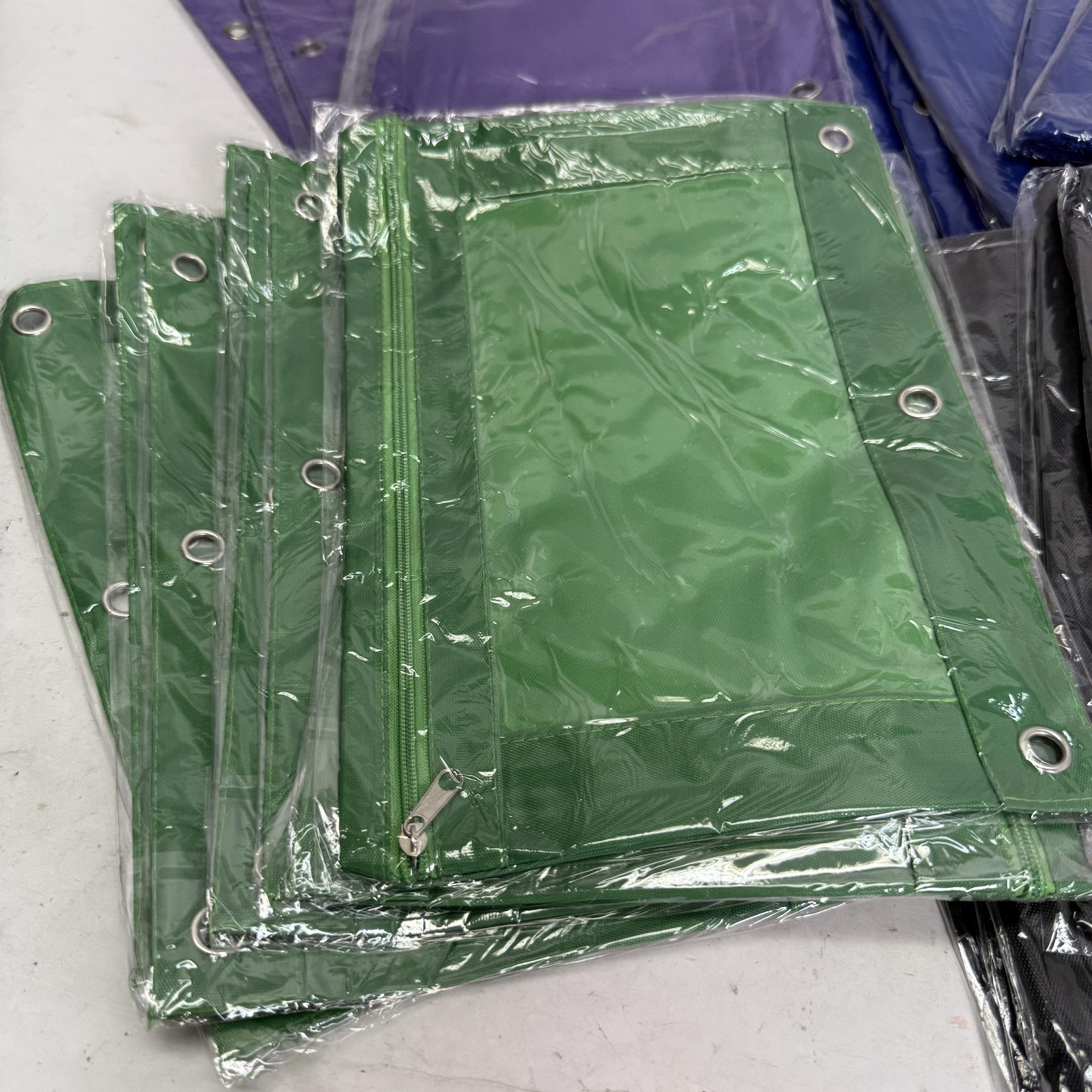 72 Pack Ring Binder Pencil Pouch Zipper Bags Mixed Colors School Office Supply