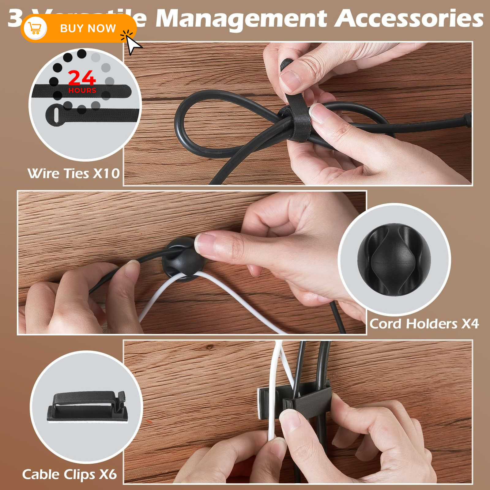 Strifuture Under Desk Cable Management Tray – 18-29in 18-29 inches, Black