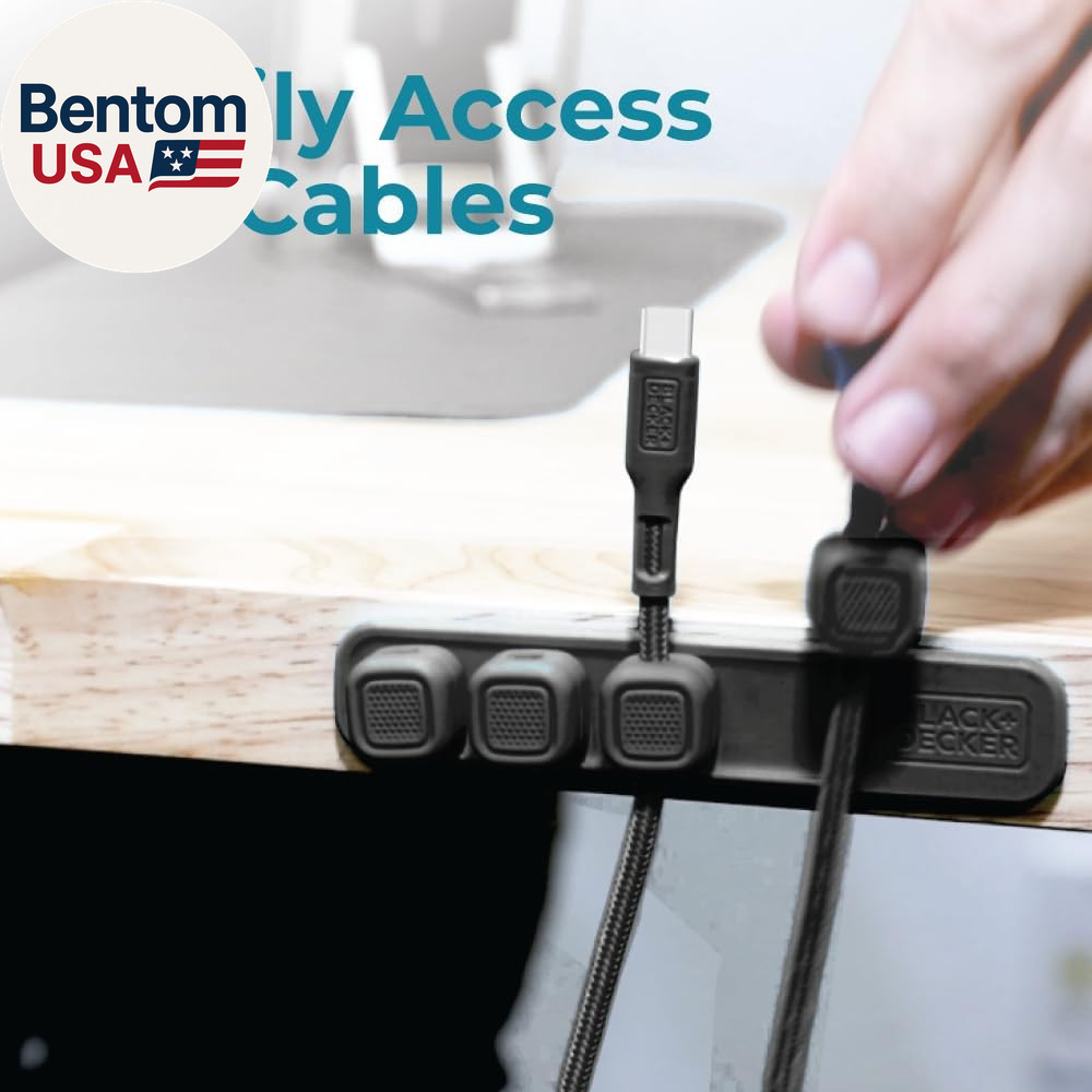 BLACK+DECKER Home Office Kit, 7 PCS Set, Desk Pad, 2-Port PD Charger, Ergonomic