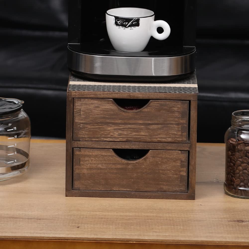 DDYURI Drawer Organizer Coffee Pod Holder – Kitchen Cutlery Storage Dark