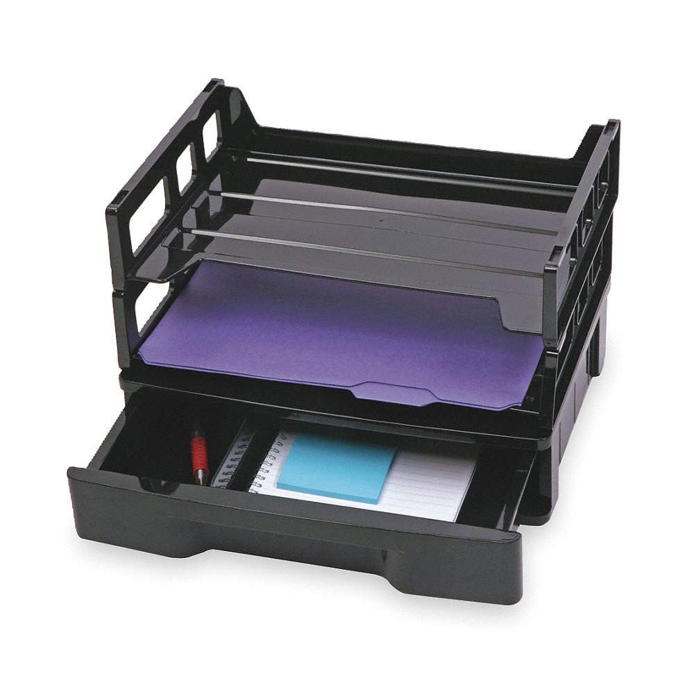 OFFICEMATE 26094 Drawer with Letter Tray,Black,7 1/2 in H 2RLH8