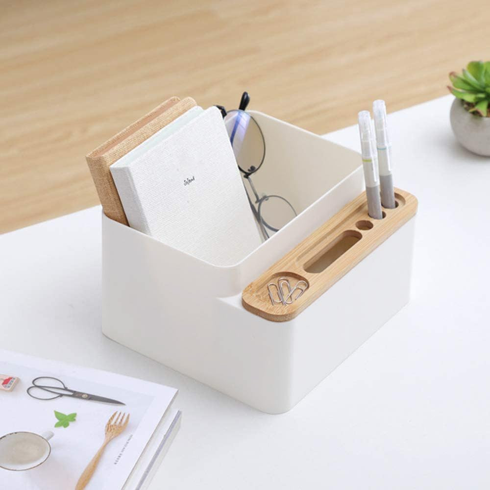 Desktop Storage Box Pencil Pen Holder Makeup Brushes Organizer for Office Suppli