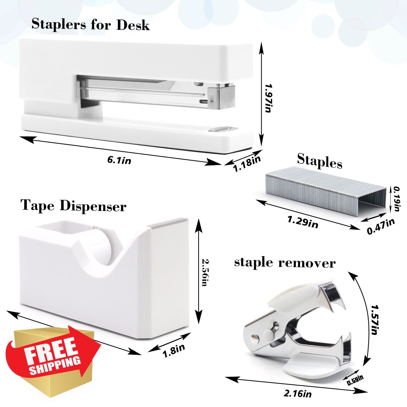 Shellvcase White Desk Accessory Set