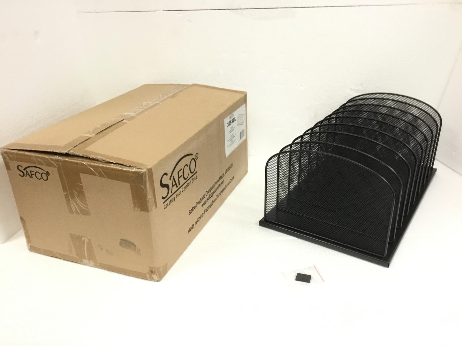 4x NEW Safco 3253BLOnyx Mesh Desk Organizer, 8 Upright Sections, FREE SHIP, QTY