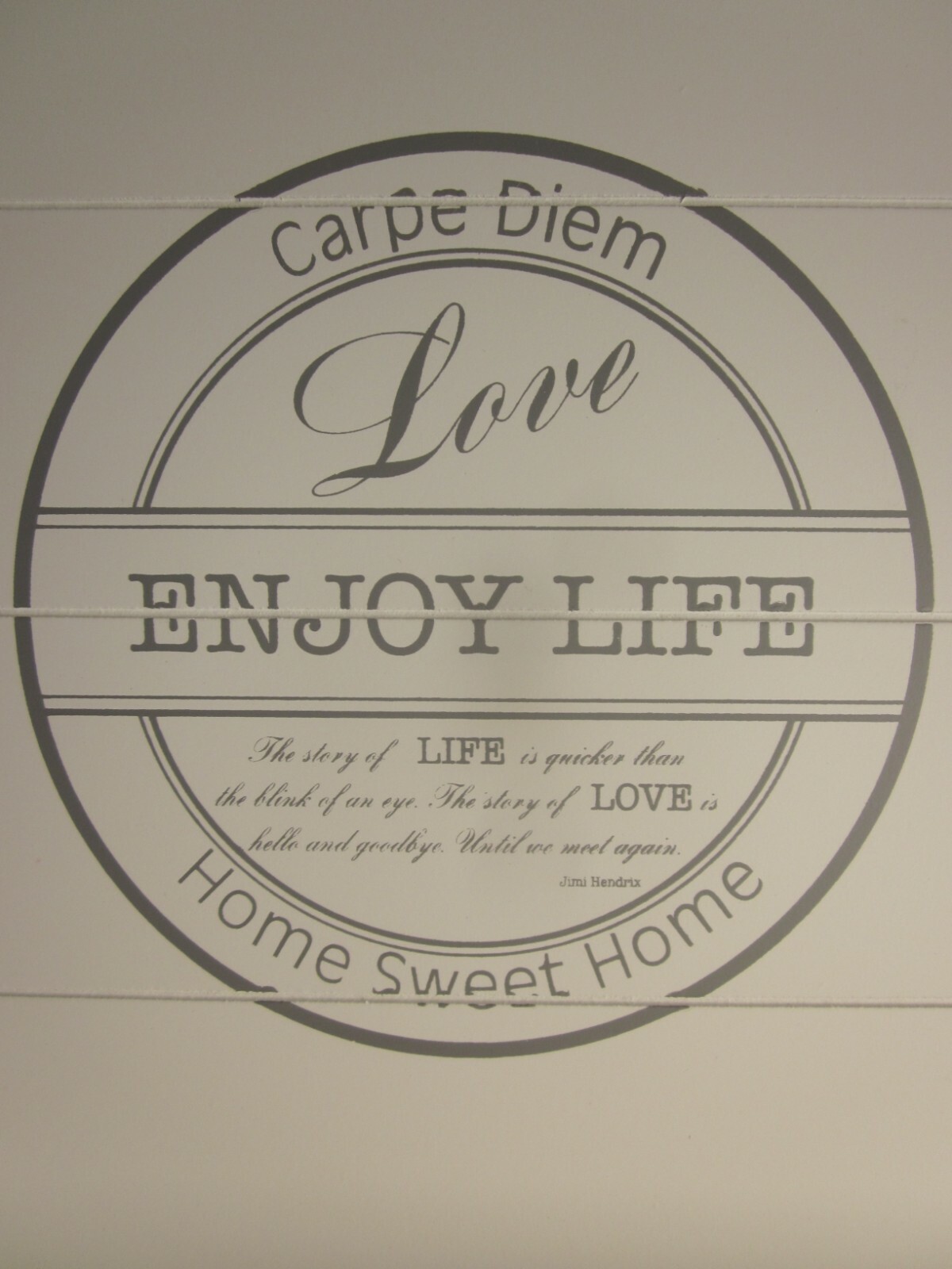 BLU MONACO Wood Trays “In”-Box Office Supplies White Set of 2 Carpe Diem AS IS