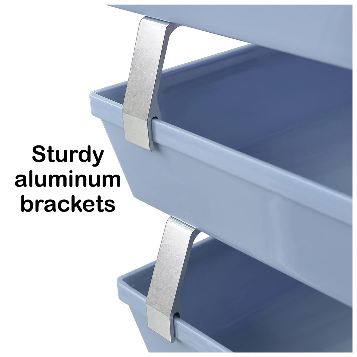 Facility 3Tier Letter Tray Side Load A4 Desktop File Organizer Plastic Blue