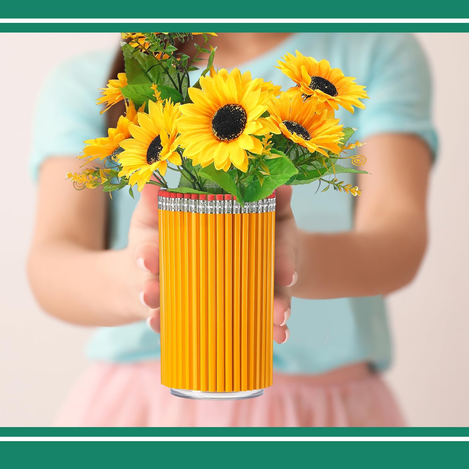 2 Set Back to School Gifts Pencil Shaped Vase Assembly Required DIY Acrylic F…