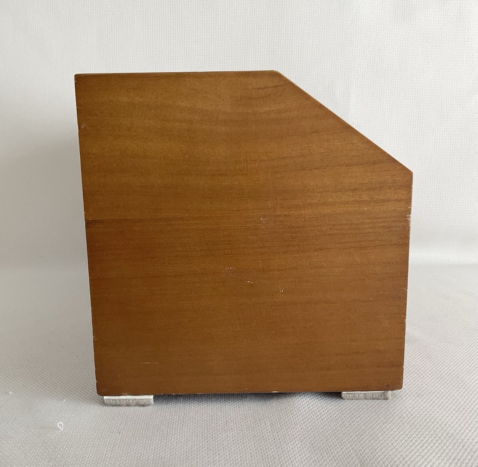 Vtg 31 Day Wooden Desktop Bill/Mail Organizer w/ 31 Slots and Large Drawer READ