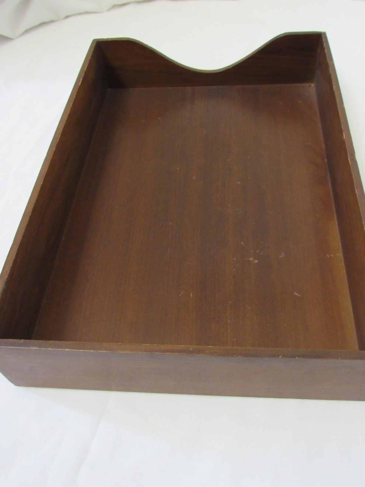 Vintage Wooden Desk Organizer By Globe Wernicke No. 4 Dovetail Edge Made in USA