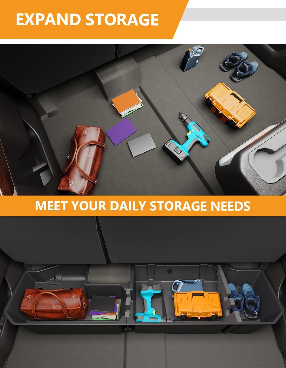 Chevy Silverado Under Seat Storage 2019-2026 Double Cab