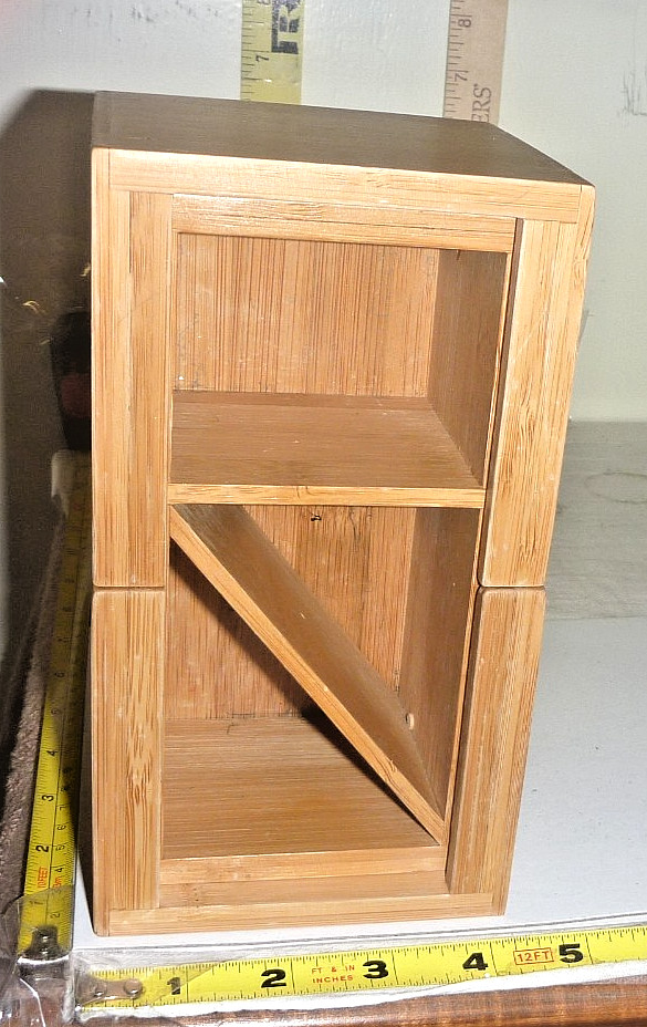 Small Bamboo 5-Slot DESKTOP Expandable Organizer/Caddy ~4H x 4W x 7½-11½”L