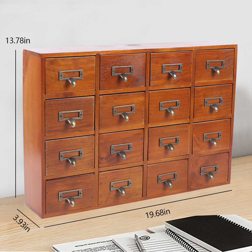 General Store Storage Drawers w/16 Drawers for Bedroom Office Desk Organization