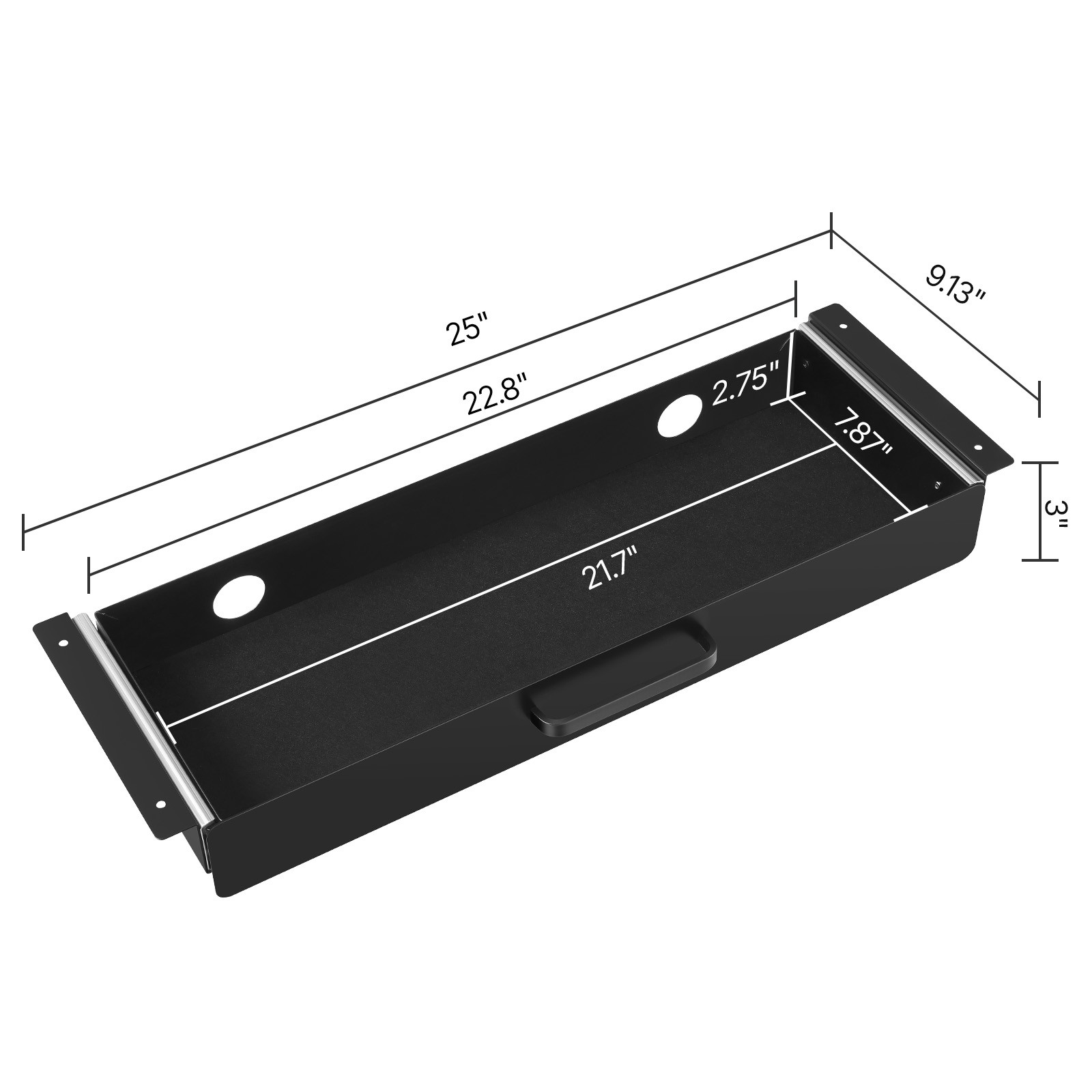 Uimoso 22 in Slide-Out Under Desk Drawer Organizer for Home and Office Use