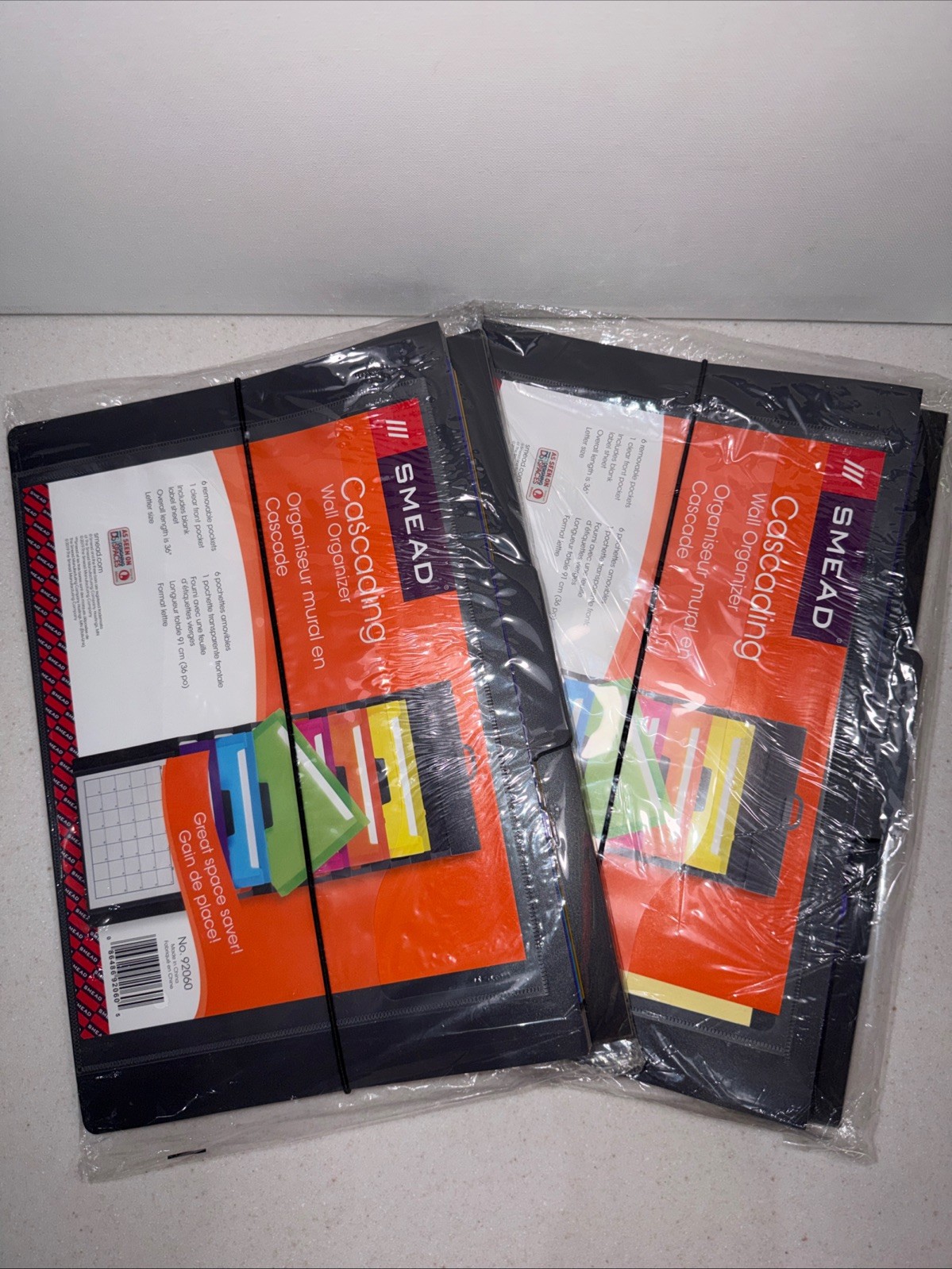 Smead Cascading Wall Organizer With 6 Removable Pockets Lot Of 2