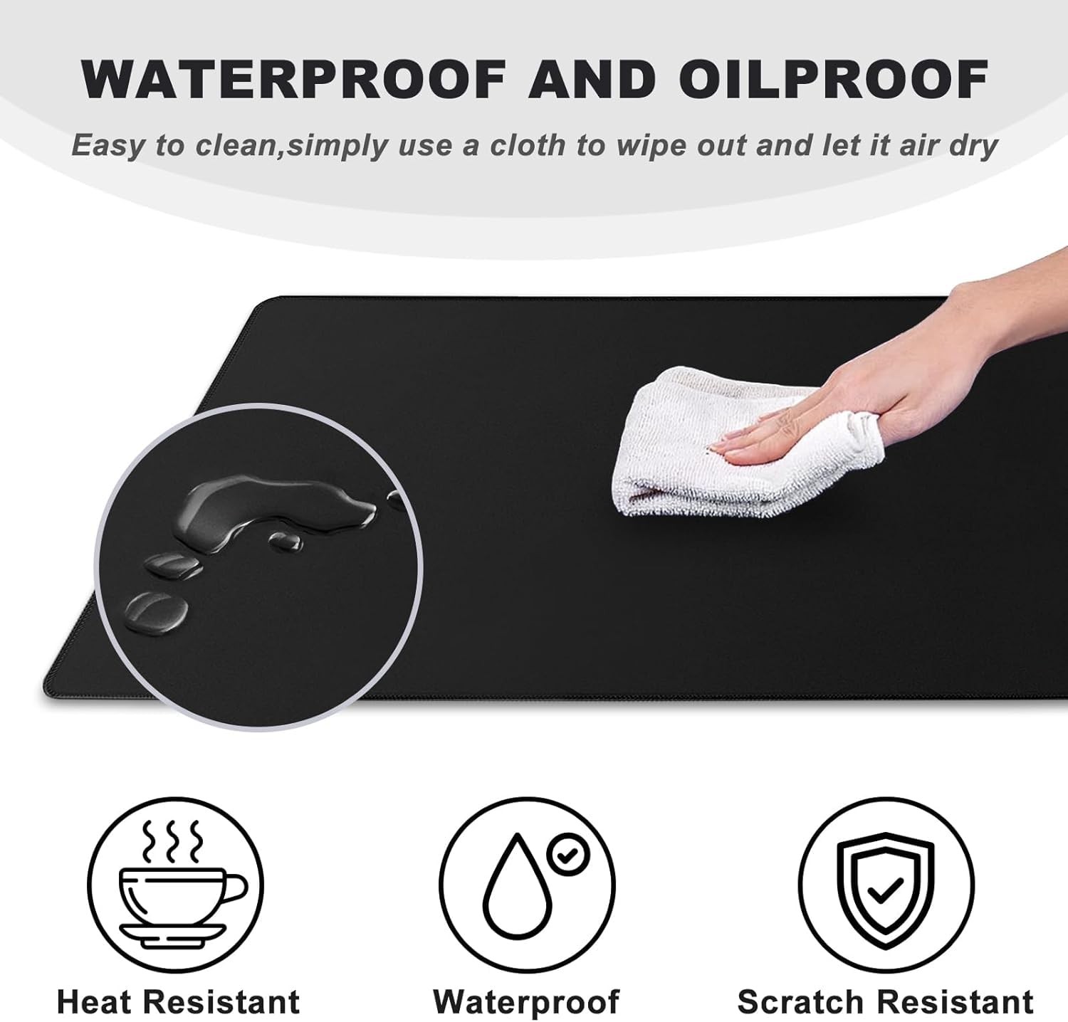 Akduss Large Mouse Pad Desk Mat Large Office Desk Pad Gaming Mouse Pad Stitched