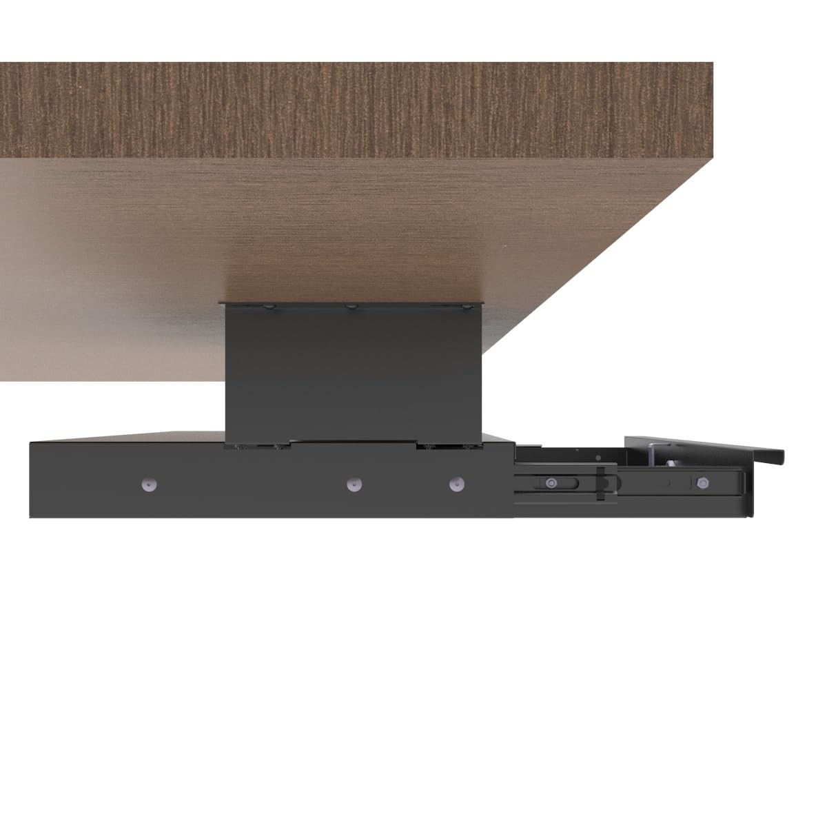 Under Desk Lockable Sliding Drawer Cable Management Storage 17x12x3.2 Inch