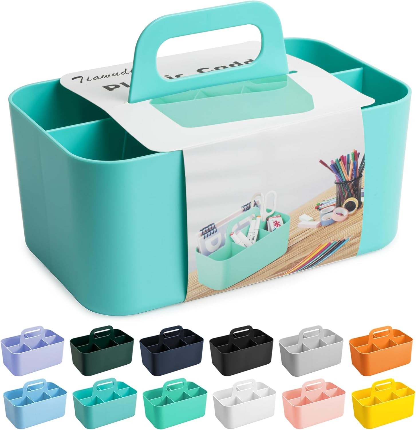 Tiawudi Multipurpose Caddy Organizer, Plastic with Rectangle, Gray