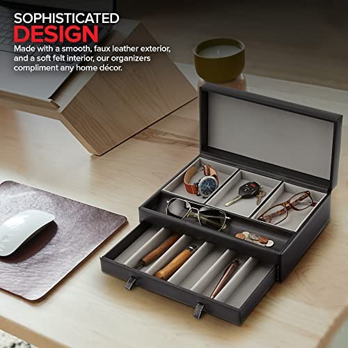 Stock Your Home Mens Valet Black & Grey