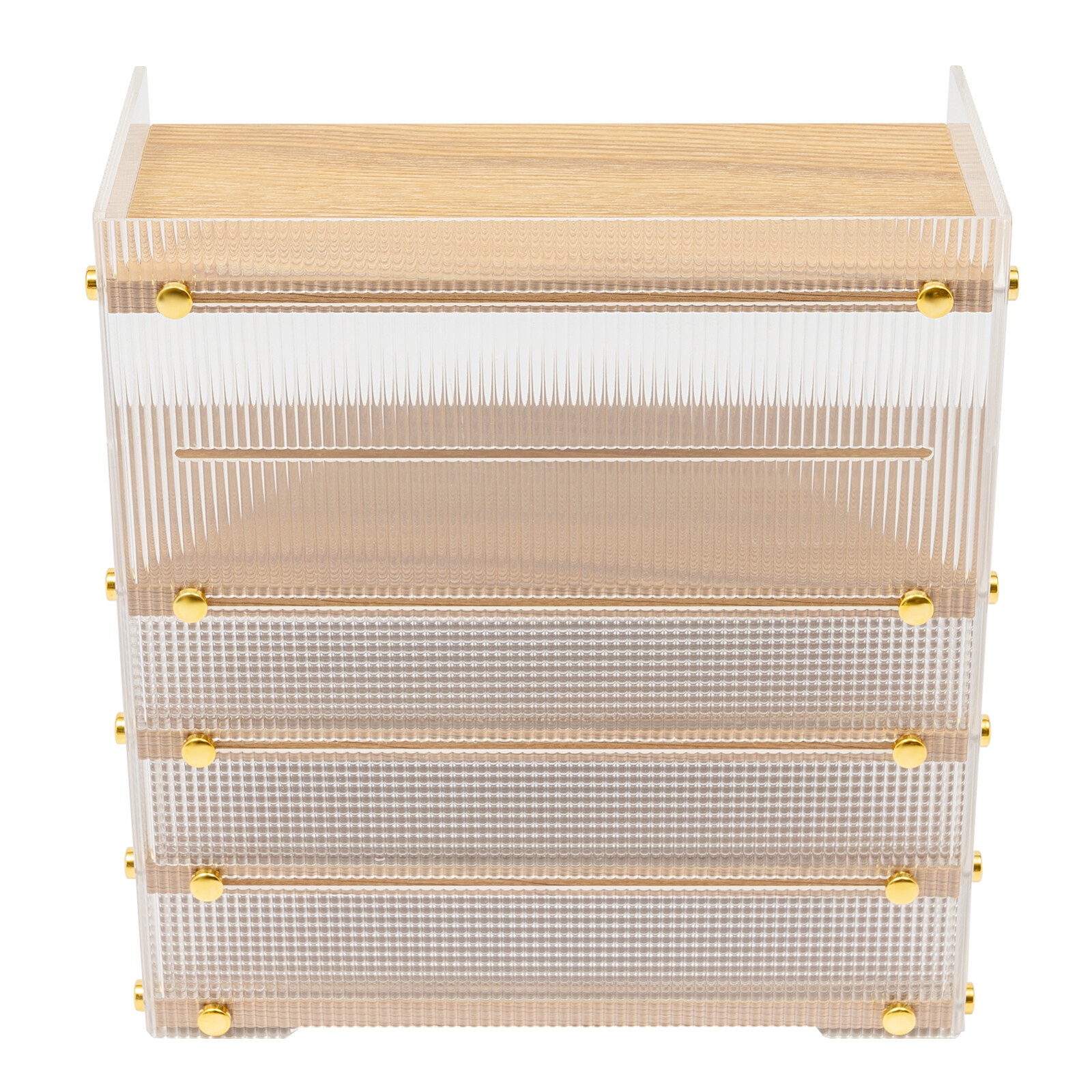 5 Tiers Rectangle Desk Organizer Desktop Storage Cabinet Tabletop Storage Box