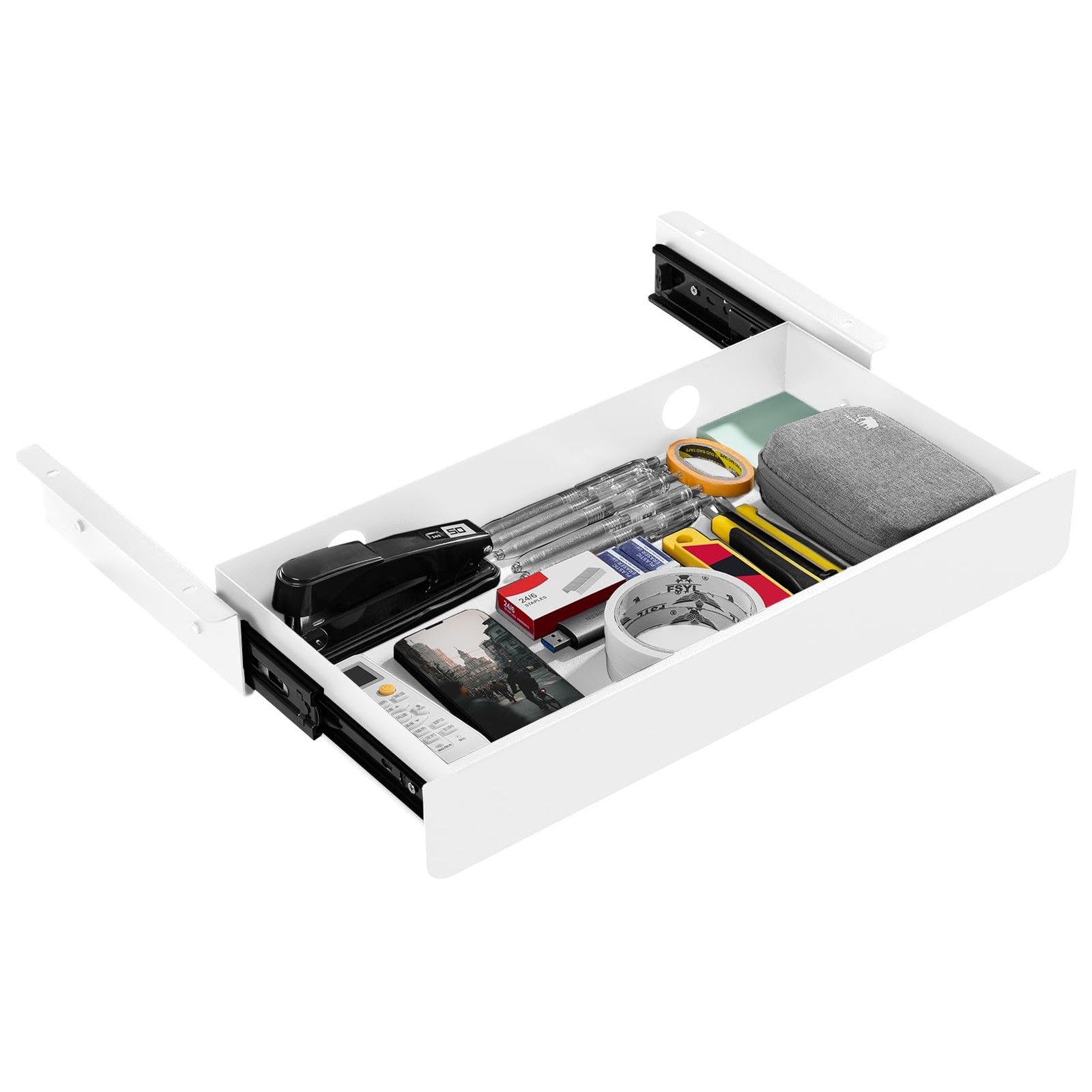Under Desk Drawer Slide Out Large PullOut Storage Organizer 17.32×9.25 Inch