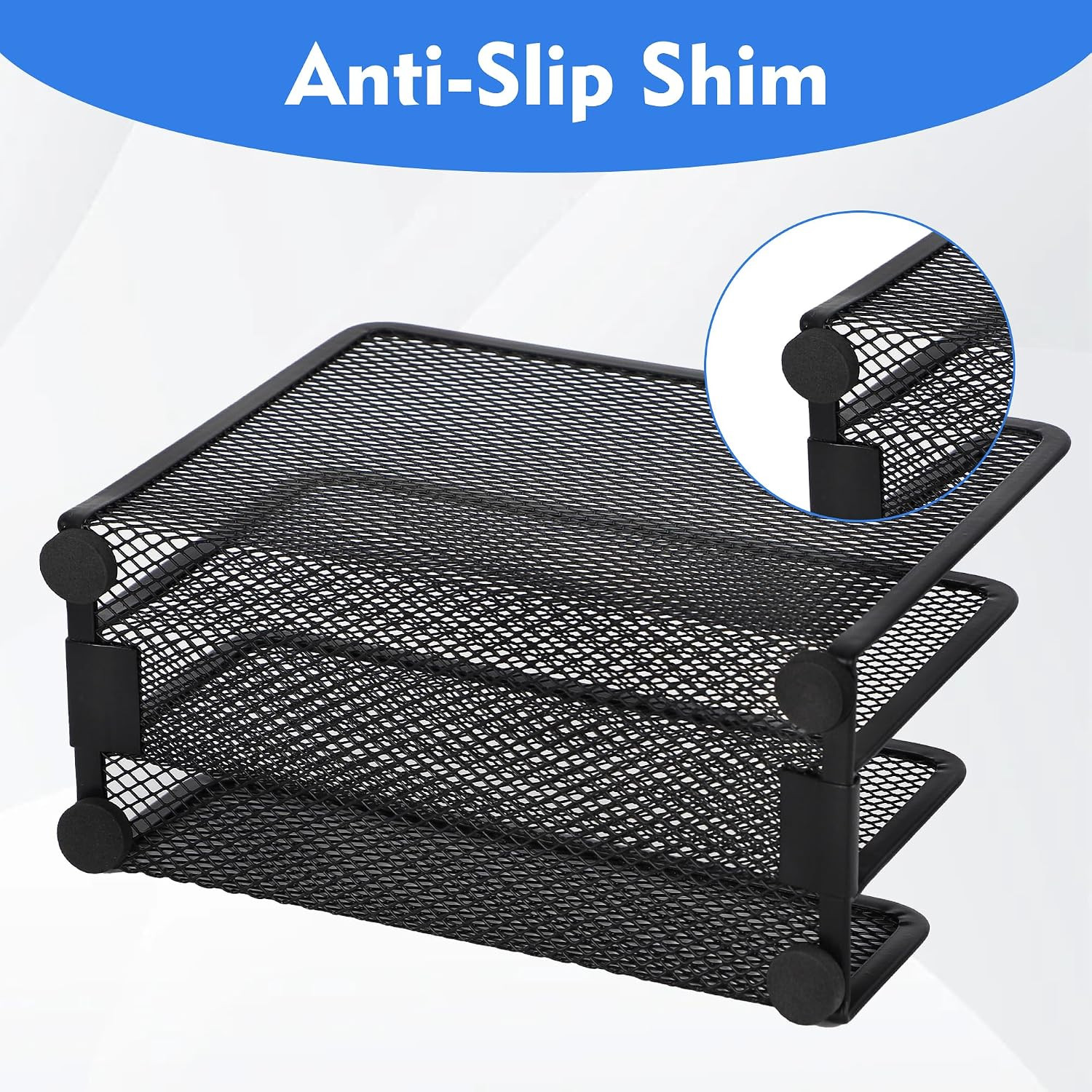 Desk Mail Organizer, Office Small Desktop Metal Mesh Envelope Letter