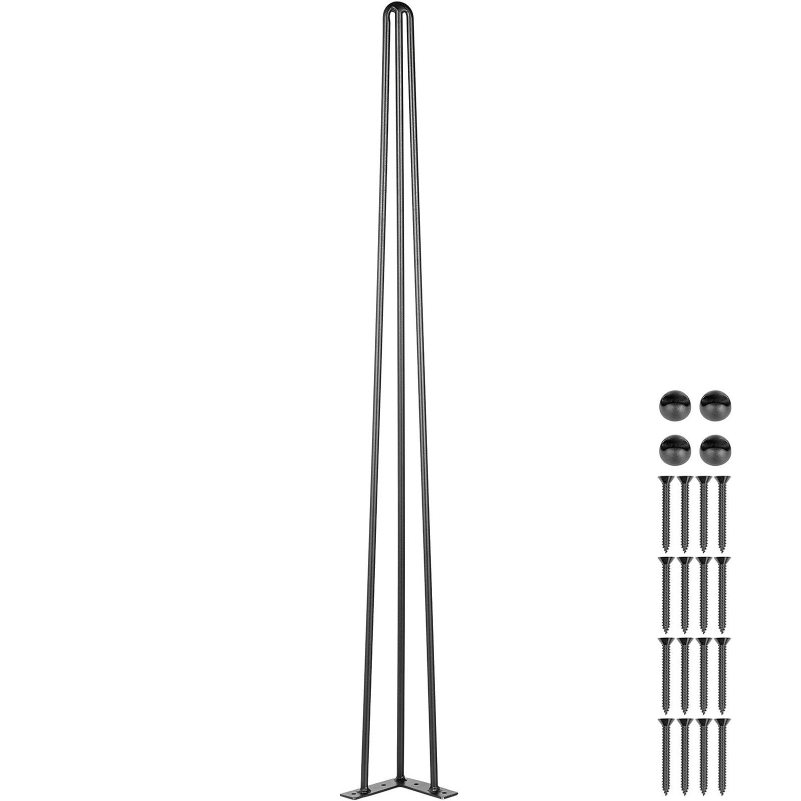 Hairpin Table Legs 36 in Black Set of 4 Desk Legs 220 lbs Load Capacity Each Leg