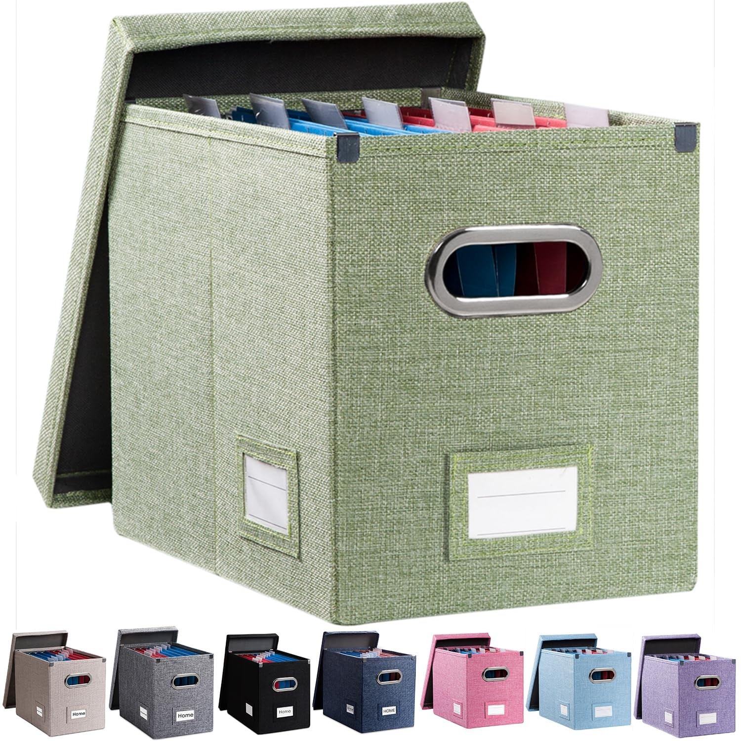 PRANDOM File Organizer Box – Set of 1 (1-pack) Without Folders, Green