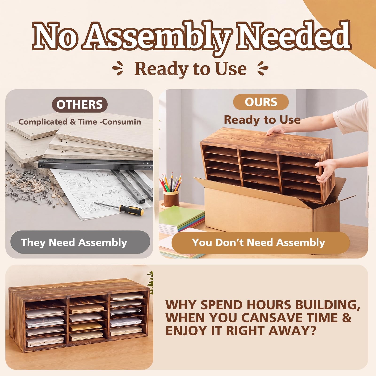 No Assembly Classroom Mailboxes Wooden Teacher Student Mailboxes for Classroo…