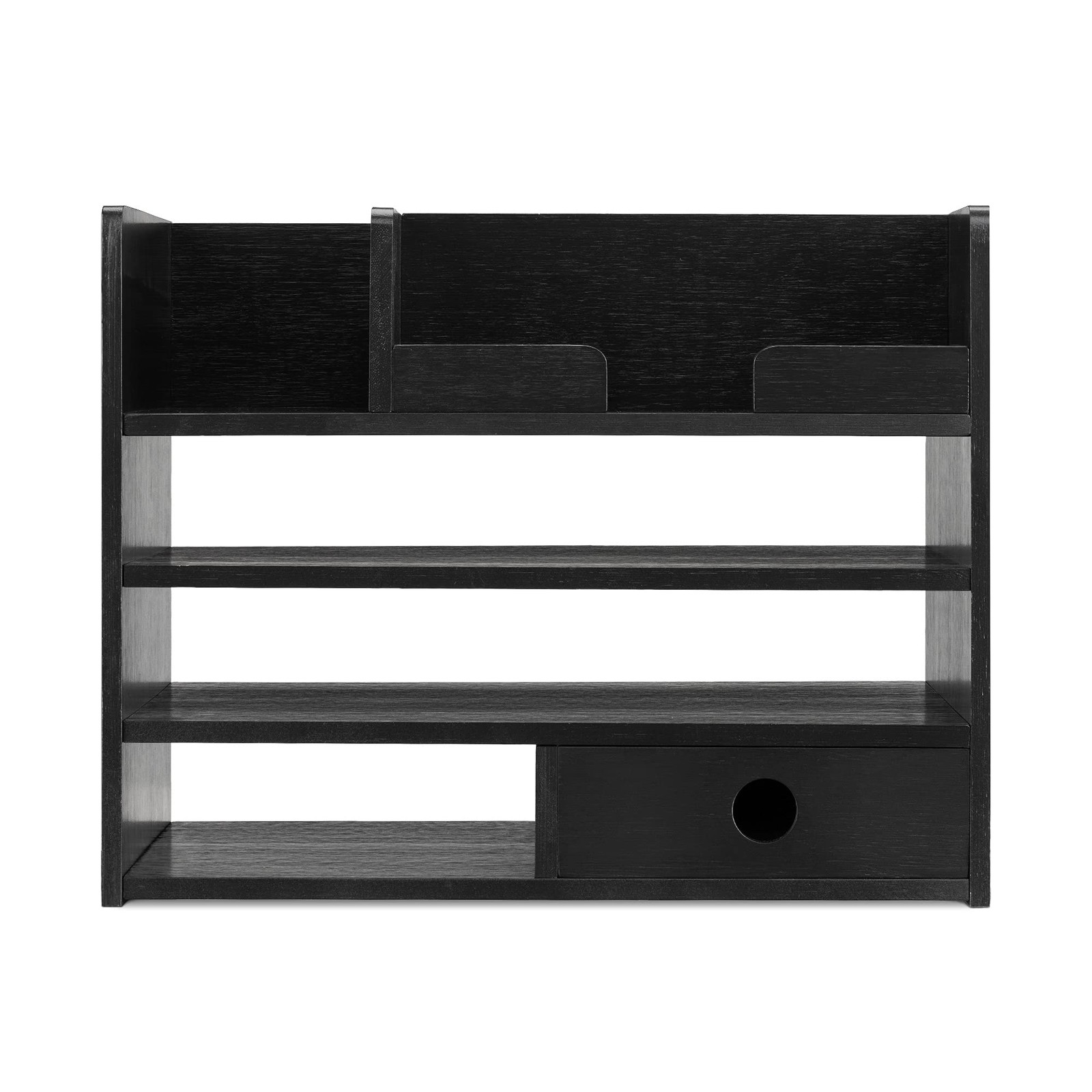 Navaris Bamboo Desk Organizer – Desktop Table Storage Drawers And Compartments