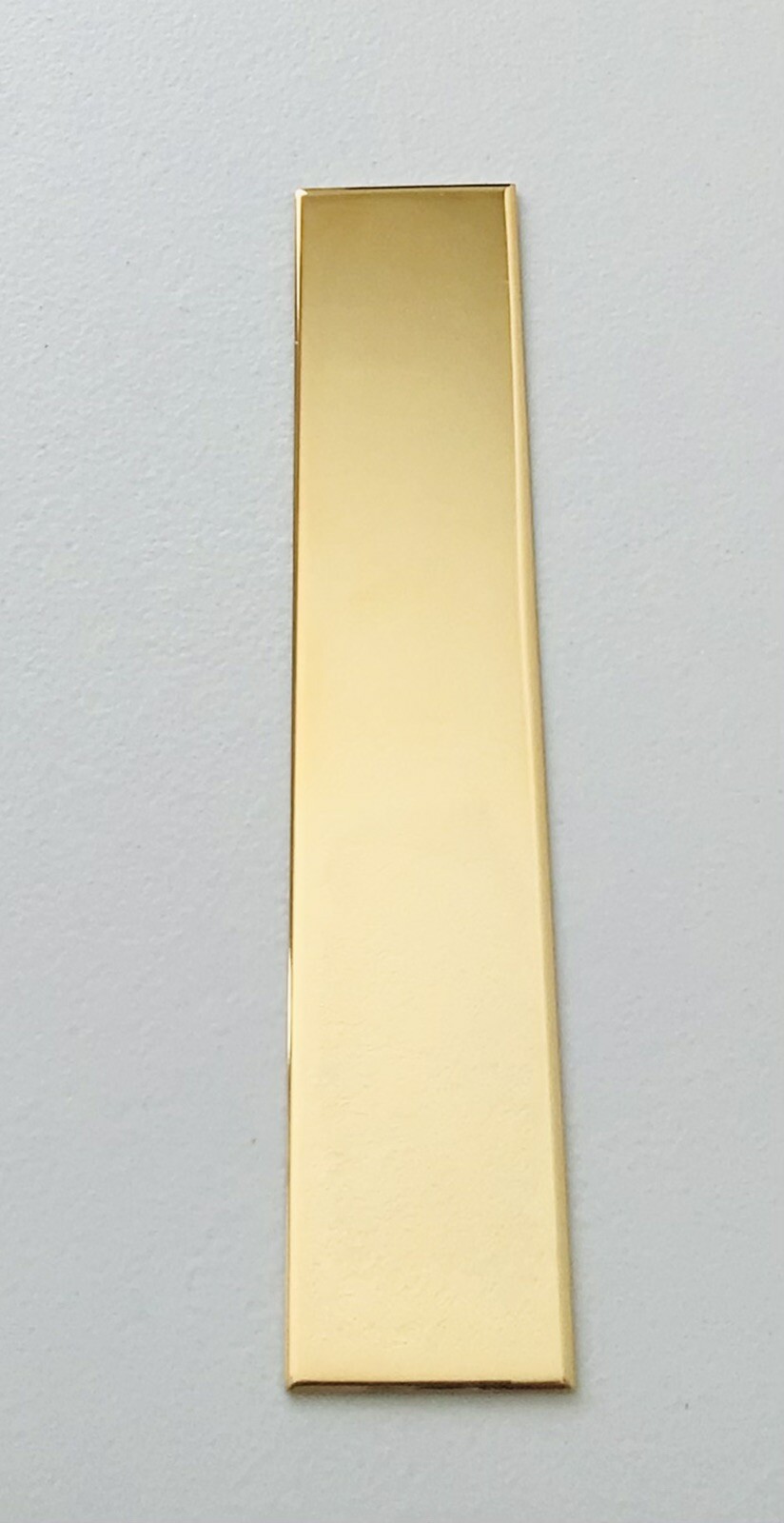 4 Pieces-8.5” X 1.5” Engraving Blank Name Plate For Name Holder Gold Tone Brass