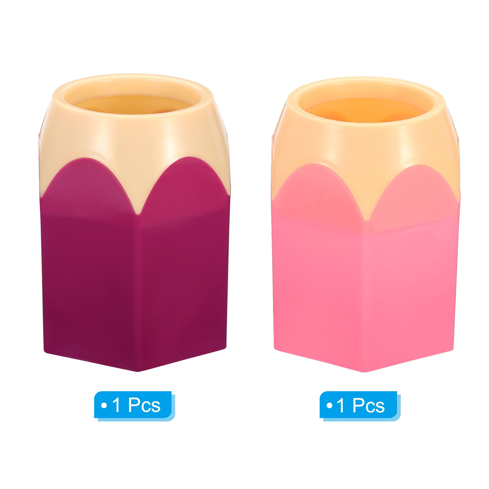 Pencil Holder Pen Holder for Desk Cute Pencil Holders Pencil Shape, Pink Purple