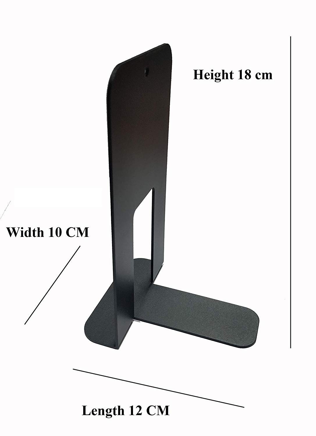 Innovera Universal Economy Bookends, Nonskid, 4 3/4 x 5 1/4 x 5 5-inch, Black