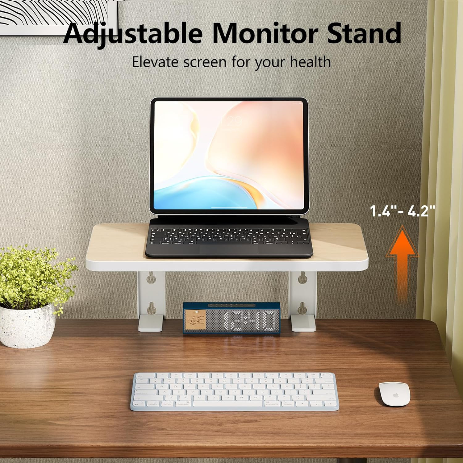 3 in 1 Clamp-On 15.7″×7.5″ Desk Extender, Heavy-Duty Side/Top Desk Organizer She