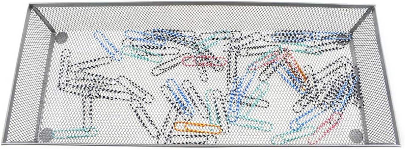 Multi-Functional Mesh Tray 15×6 inches – Stylish Storage for Desk & Kitchen