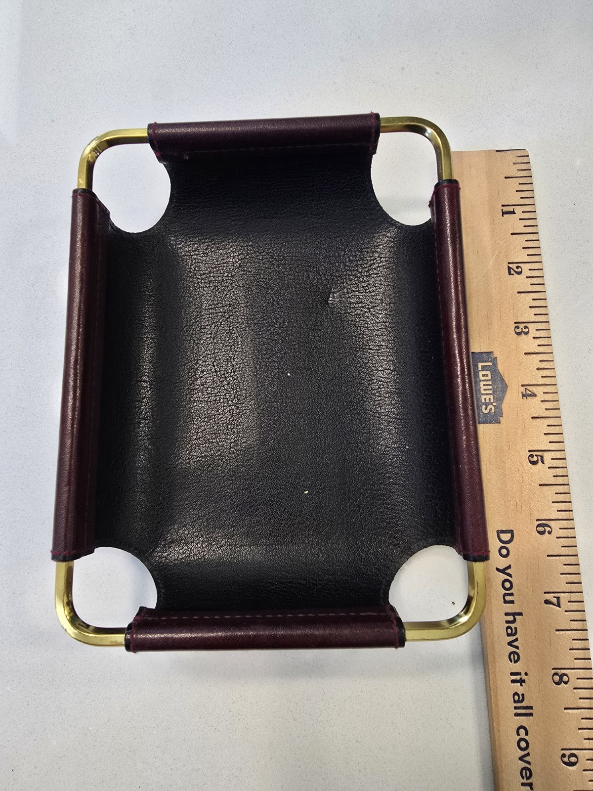Gold Pfeil Burgundy Leather Desk Organizer Set